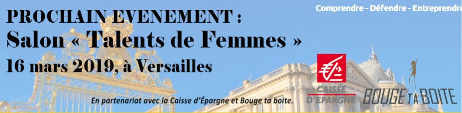 16 mars 2019 - 1er salon Talents de femme  Versailles